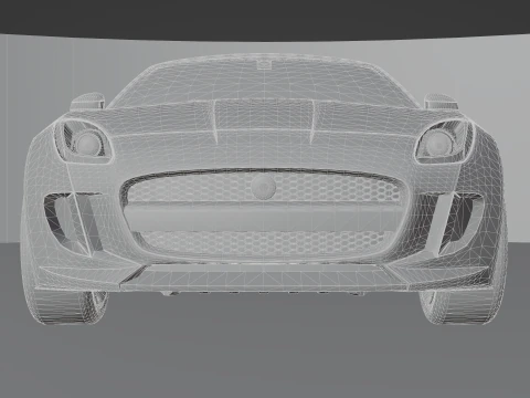 Jaguar F-type Low-poly 3D Model