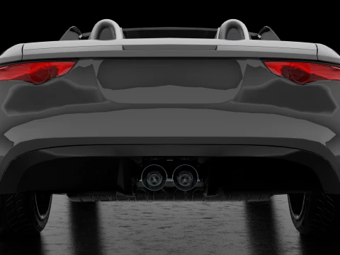Jaguar F-type Low-poly 3D Model