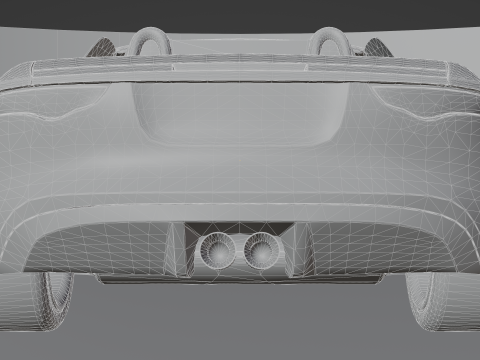 Jaguar F-type Low-poly 3D 模型