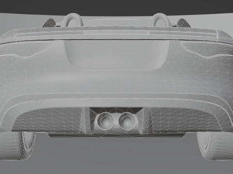 Jaguar F-type Low-poly 3D Model