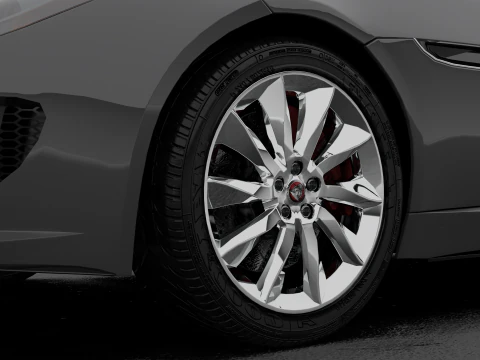 Jaguar F-type Low-poly 3D Model