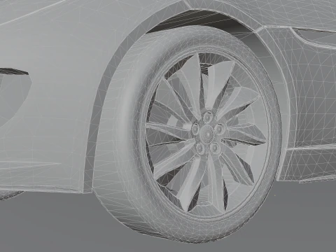 Jaguar F-type Low-poly 3D Model