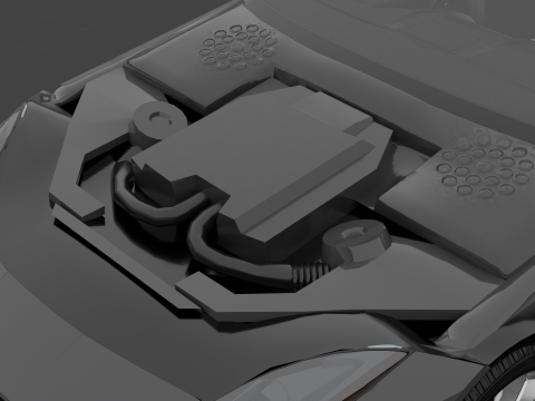 Jaguar F-type Low-poly 3D 模型
