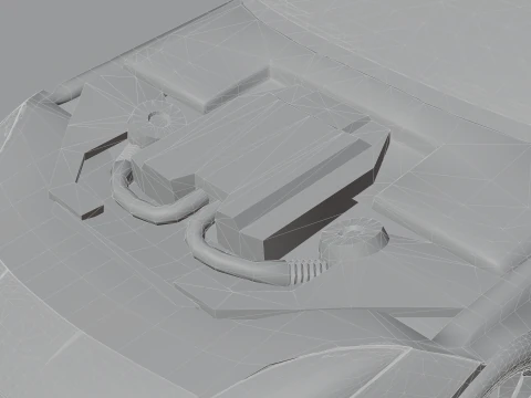 Jaguar F-type Low-poly 3D Model