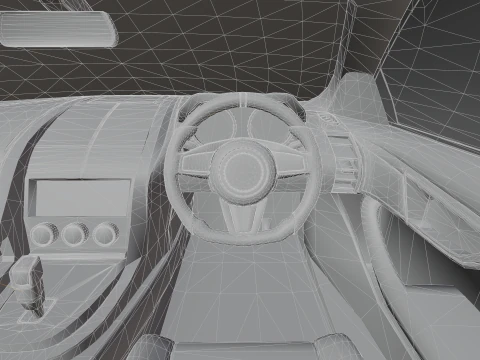 Jaguar F-type Low-poly 3D Model