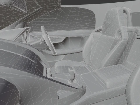Jaguar F-type Low-poly 3D Model