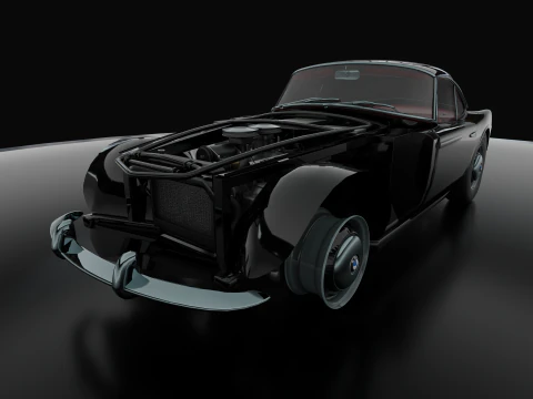 B M W - 507 low-poly 3D Model