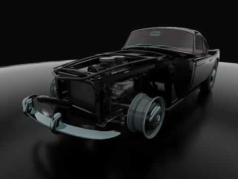 B M W - 507 low-poly 3D Model