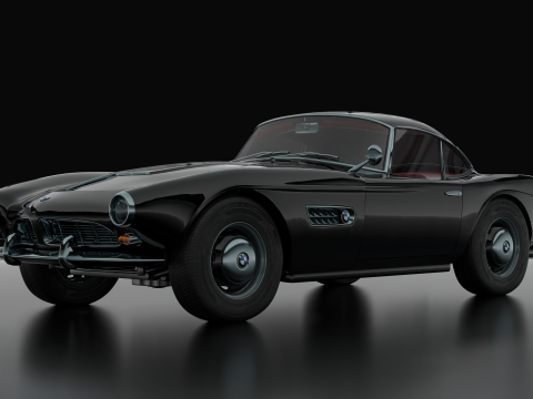 B M W - 507 low-poly 3D Model