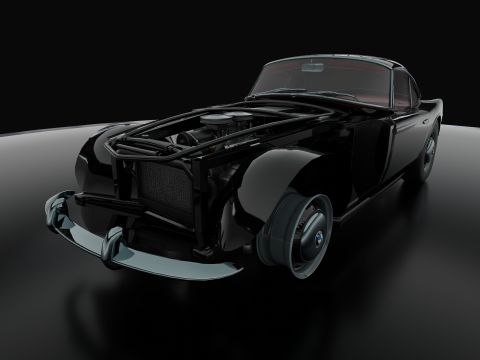 B M W - 507 low-poly 3D Модель