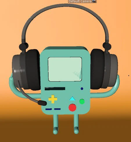 bmo - adventure time - with headphones and animation 3D Model .c4d .max .obj .3ds .fbx .stl .blend 