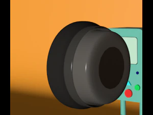 bmo - adventure time - with headphones and animation 3D Model