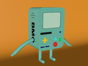 bmo - adventure time - with headphones and animation 3D 모델