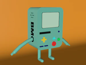 bmo - adventure time - with headphones and animation 3D Model