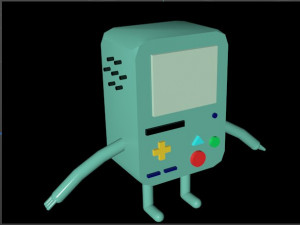 bmo - adventure time - with headphones and animation 3D 모델