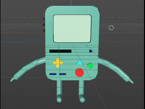 bmo - adventure time - with headphones and animation 3D 모델