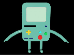bmo - adventure time - with headphones and animation 3D 모델