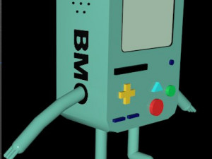 bmo - adventure time - with headphones and animation 3D 모델