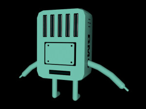 bmo - adventure time - with headphones and animation 3D 모델