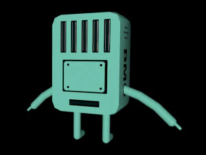 bmo - adventure time - with headphones and animation 3D Model