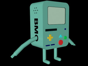 bmo - adventure time - with headphones and animation 3D 모델