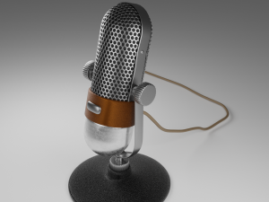 vintage microphone Modèle 3D