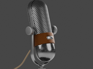 vintage microphone 3D Model