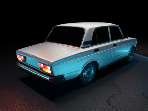 vaz 2107 lada riva 3D Model