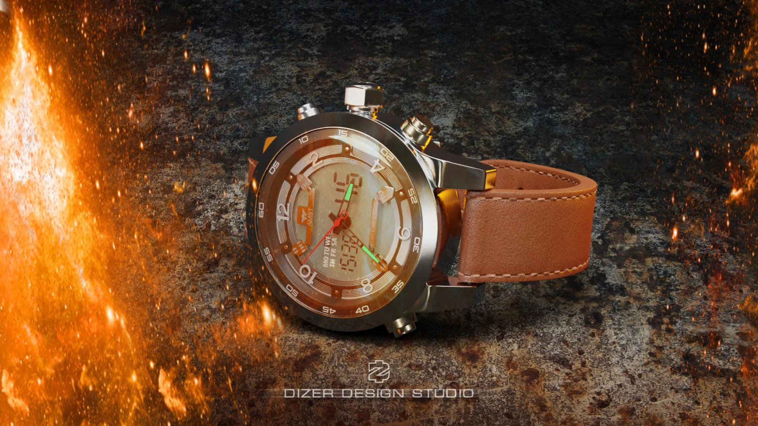hand clock amst 3D Model .c4d .max .obj .3ds .fbx .stl .blend