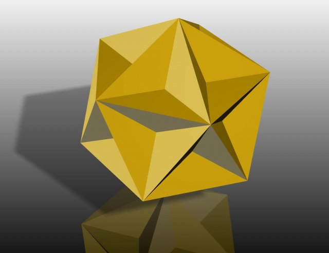 ikosaedr-star 3D 模型 .c4d .max .obj .3ds .fbx .stl .blend