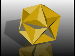 estrela ikosaedr Modelo 3D