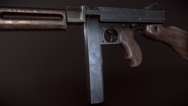 thompson submachine Modelo 3D .c4d .max .obj .3ds .fbx .stl .blend 