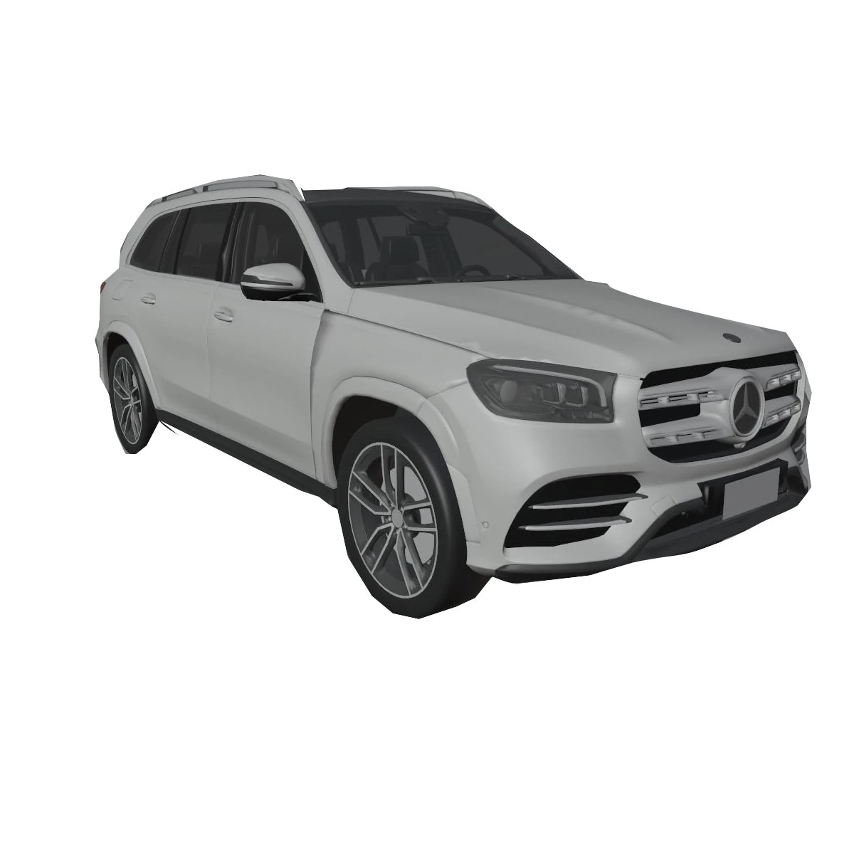 mercedes benz gls low poly 3D Model .c4d .max .obj .3ds .fbx .stl .blend