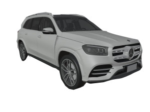 mercedes benz gls low poly 3D मॉडल
