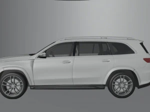 mercedes benz gls low poly 3D Model