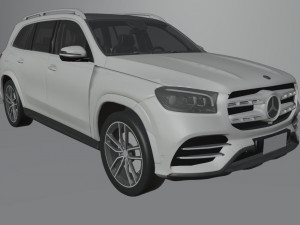 mercedes benz gls low poly Modèle 3D