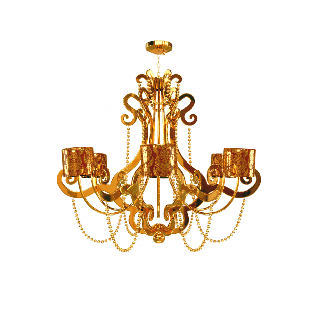 chandelierlyustra 3D Модель .c4d .max .obj .3ds .fbx .stl .blend 