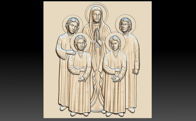 Mother dolagy and her four sons for printing and cnc 3D Принт Модель .c4d .max .obj .3ds .fbx .stl .blend