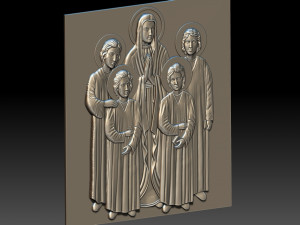 Mother dolagy and her four sons for printing and cnc 3D 프린트 모델