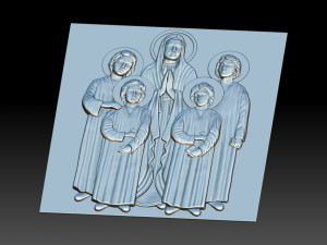 Mother dolagy and her four sons for printing and cnc 3D 프린트 모델