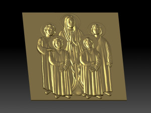 Mother dolagy and her four sons for printing and cnc 3D 프린트 모델