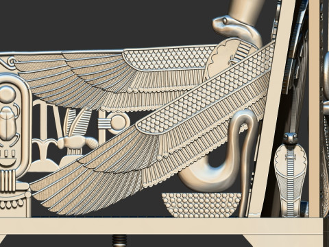 Tutankhamun Golden Throne Chair 3d printable model 3D Print Model