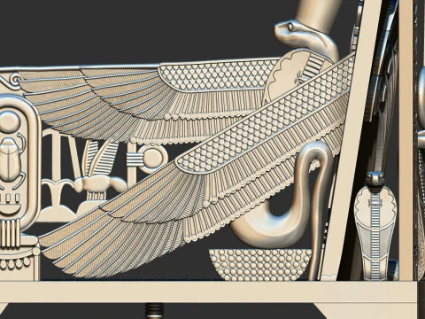 Tutankhamun Golden Throne Chair 3d printable model 3D Print Model