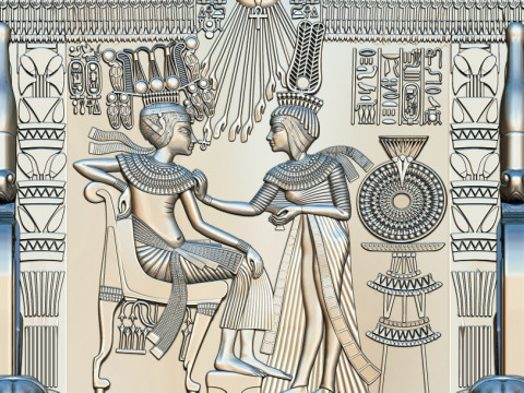 Tutankhamun Golden Throne Chair 3d printable model 3D Print Model