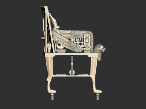 Tutankhamun Golden Throne Chair 3d printable model 3D Print Model