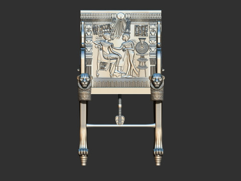 Tutankhamun Golden Throne Chair 3d printable model 3D Print Model