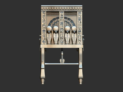 Tutankhamun Golden Throne Chair 3d printable model 3D Print Model