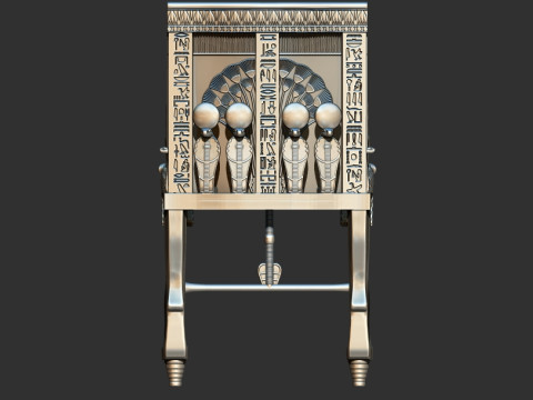 Tutankhamun Golden Throne Chair 3d printable model 3D Print Model