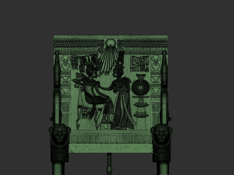 Tutankhamun Golden Throne Chair 3d printable model 3D Print Model