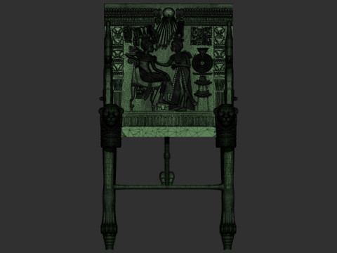 Tutankhamun Golden Throne Chair 3d printable model 3D Print Model